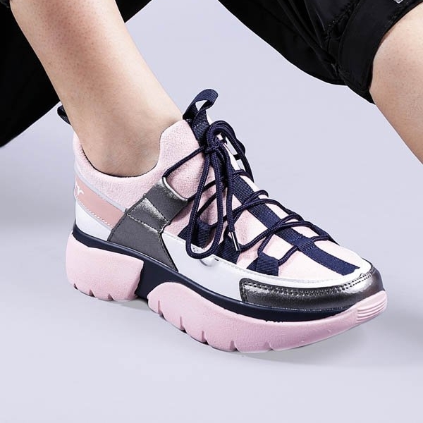 Γυναικεία αθλητικά παπούτσια Lucy ροζ, 5 - Kalapod.gr